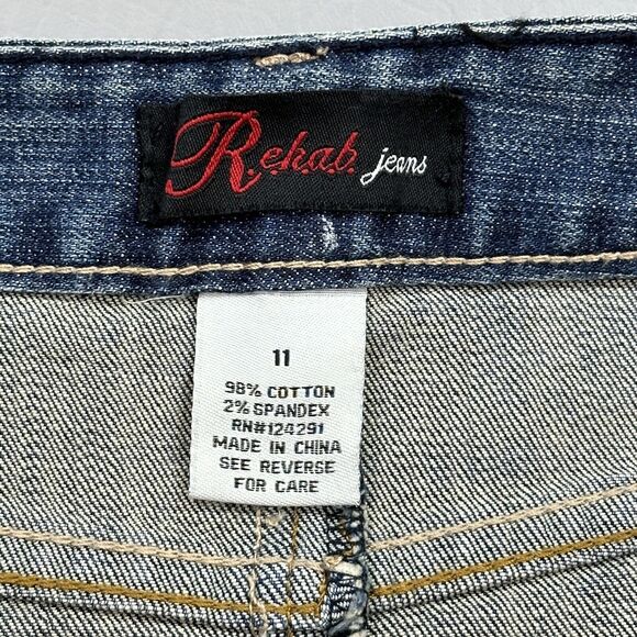 Vintage Rehab Jeans Mini Skirt Womens 11 Medium Wash Denim Y2K NOS - Picture 5 of 16